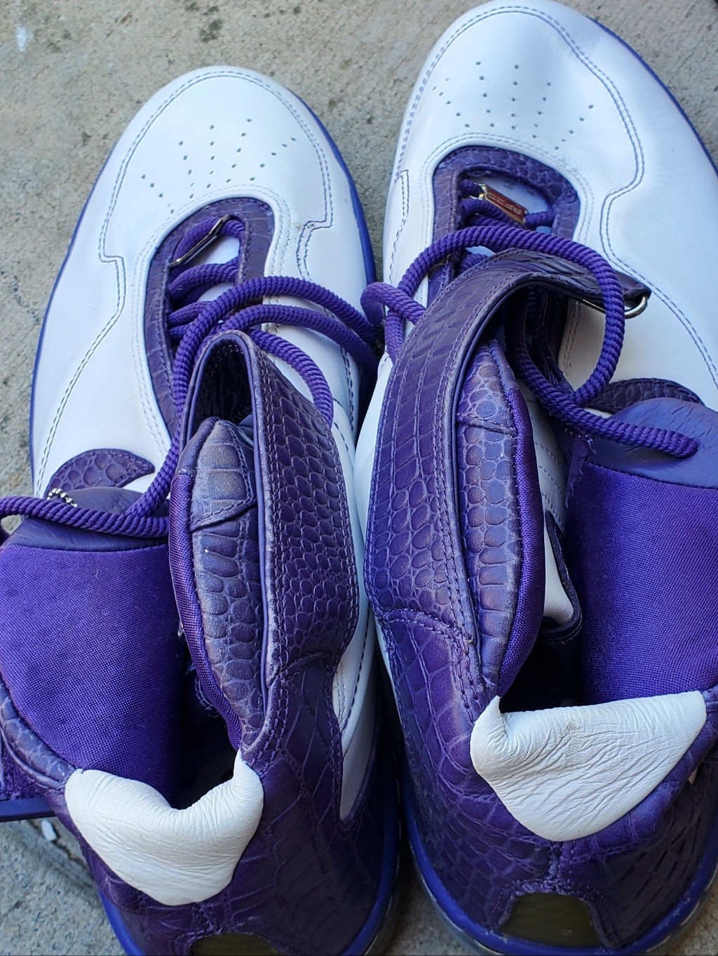 Nike Air Force Purple And White Women's Sneakers